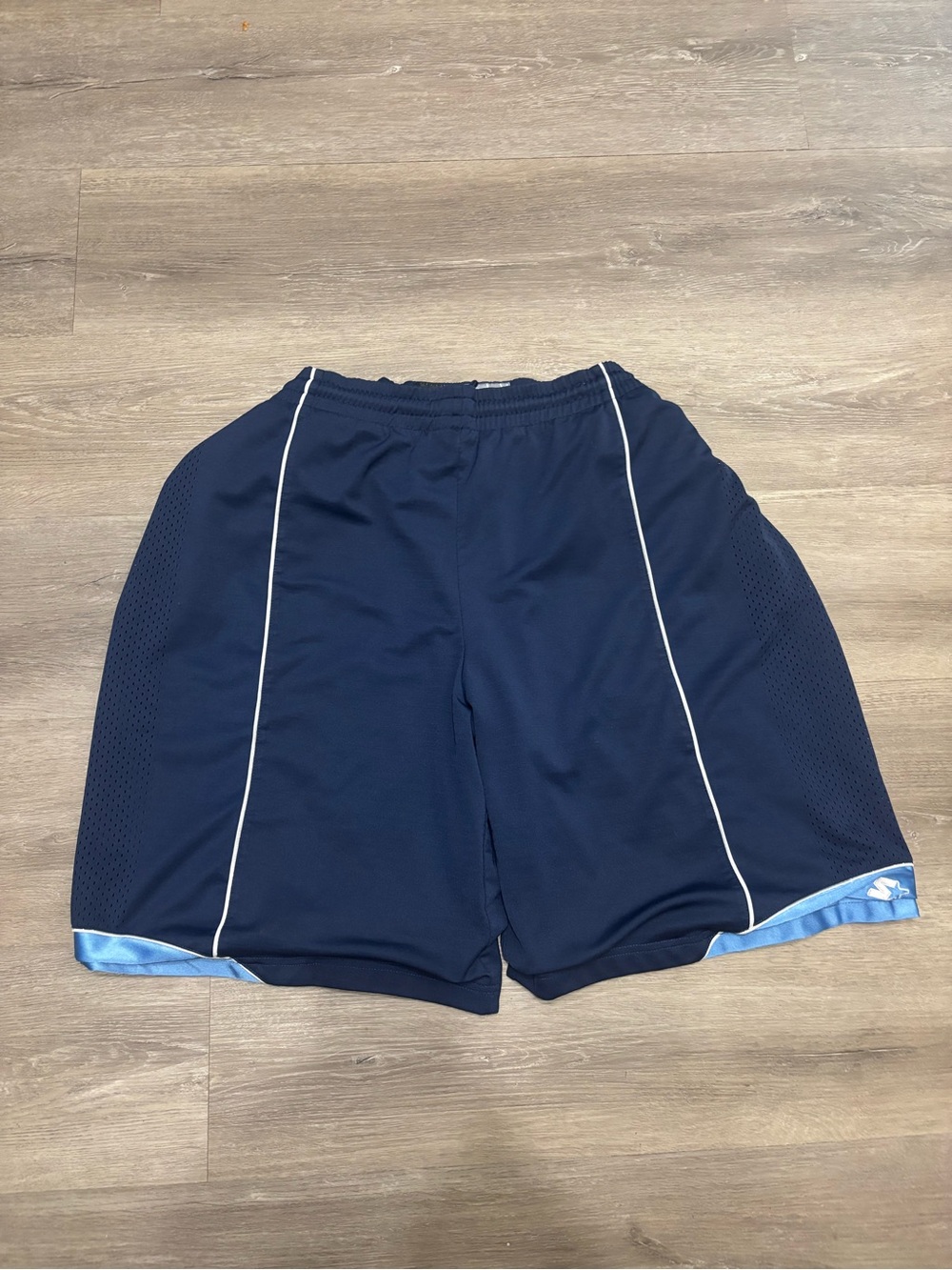 STARTER Men's Navy Athletic Shorts with Light Blue Trim